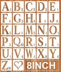 Check out our alphabet stencils selection for the very best in unique or. Amazon Com Large Letter Stencils 8 Inch Alphabet Stencils Reusable Stencil Letters Number Stencils For Painting On Wood Wall Sign Clothing Shoes Jewelry