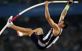 Pole vaulter sandi morris exlpains her sport using the plastic toy pieces. Olympic Pole Vault Pole Vault Eyes On The Prize