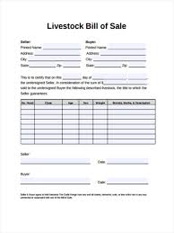 Free Livestock Bill Of Sale1 Jpg 900 1 200 Pixels Miniature Cattle Bills Livestock