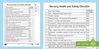 Image Result For Health And Safety Checklists And Information Health And Safety Safety Checklist Kids Health