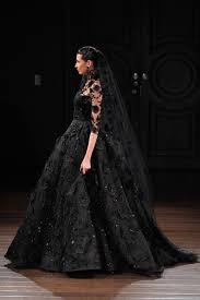 Every Look From Naeem Khan S Bridal Runway Show Here S The Collection Everyone S Buzzing About Black Wedding Gowns Gothic Wedding Dress Black Wedding Dresses