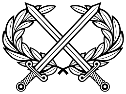 Heraldic Cross Swords With Laurel Wreath Vector Clip Art Wreath Tattoo Sword Drawing Tattoo Graphic