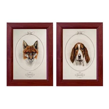 Fox Hunt Prints Bombay Company English Style Fox Hunt Art Print, Framed