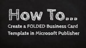 Using both sides of a business card gives you more room to convey information that you think is important. How To Create A Folded Business Card Template In Microsoft Publisher Youtube