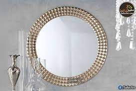 مراية حائط مودرن بتصميم دائرى مجسمة سفير ارت للديكور lighted wall mirror antique mirror wall framed mirror wall