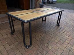 Table Bois Metal Design Industriel Sur Mesure Mobilier Industriel Table De Travail En Bois Meuble Bois Metal Mobilier De Salon