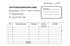 Nota sendiri mempunyai makna yakni suatu bukti pembayaran terhadap suatu transaksi pada sejumlah layanan atau penjualan yang dilakukan secara tunai. Cara Membuat Nota Dengan Microsoft Word Mudah Liputanteknologi