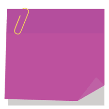 Purple Sticky Note With Paperclip Sticky Notes Page Marker Sticky