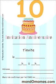 Invitation à un anniversaire licorne. Carte D Invitation Anniversaire Fille 10 Ans Gratuite A Imprimer