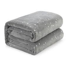 Everly Quinn Brosnan Ultra Soft Hot Stamping Starry Blanket Size Twin Color Light Gray In 2020 Blanket Light Soft Blankets Cute Blankets
