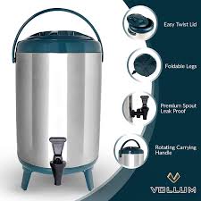 You can purchase an independent tea brewer dedicated to this type of beverage, but depending on the size of your coffee shop, you may also want to look into combination coffee and tea brewers to save on counter space. Cold Milk Juice More Red Vollum Stainles Steel Insulated Beverage Dispenser Insulated Thermal Hot And Cold Beverage Dispenser Water 8 Liter Drink Dispenser With Spigot For Hot Tea Coffee Beverage