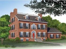Classical Style House Plan 4 Beds 3 5 Baths 3811 Sq Ft Plan 72 805 Federal Style House Country Style House Plans Georgian Mansion