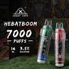 HEBAT喜貝boom拋棄式，7000口可充電，14ml煙油容量- 蒸汽天地電子煙電子菸糖果軟糖