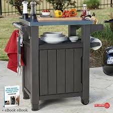 When it comes to patio furniture, no piece completes the backyard setup quite like an outdoor dining table.whether you want to dine alfresco or have a place to play games in the fresh air, outdoor dining tables and chairs let you do so in style. Mobile Cart Table Preparation Unit Amp Serving Table For Bbq Amp Outdoor Entertainment Activities Metal Top Storage Amp Bbq Organizer Large Storage Capacity Amp Ebook Indoor Outdoor Home Decor Buy Online In Angola