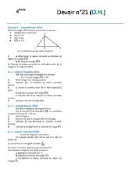Controles De Mathematiques En Quatrieme 4eme Et Devoirs Surveilles De Maths En Quatrieme