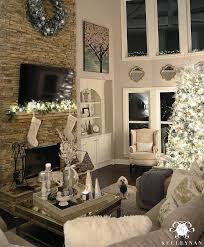 Kelley Nan Kelleynan Instagram Christmas Tree At Night In Two Story Great Room With Cozy Christmas Living Room Christmas Apartment Christmas Living Rooms