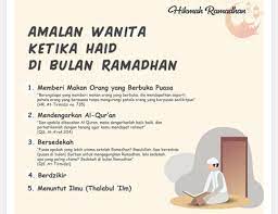 Tapi, terasa 'lemau' dan 'kosong' bila tak ada pengisian jiwa. Amalan Wanita Ketika Haid Pusat Rawatan Darul Muslimah Facebook