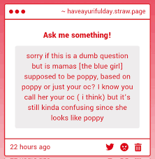 Call me Culture on X: Not a dumb question, Mamas is not poppy but inspired  by her (design wise) Im not a fandom artist anymore and dont think ill ever  want to