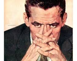 1956 Vintage Magazine Illustration, Story Art, Frederic Smith Illustration,  Great for Framing or Collage.