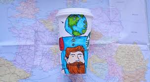 Seyahat Etmek Ve Sokak Hayvanlarina Mama Toplamak Icin Bardak Cizimleri Art Illustration Street Art