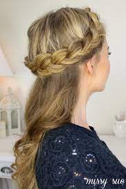 Half Up Crown Braid Hairstyle Gallery Hair Beauty Beautiful Hair