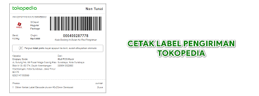 Desain label ini didominasi oleh warna merah muda dengan mencantumkan logo fiskishop di sebelah kiri. Cara Cetak Label Pengiriman Alamat Tokopedia Nekopencil
