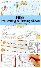 free pre writing tracing sheets for kids totschooling toddler preschool kindergarten educational printables