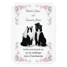 Tuxedo Cat Wedding Invitation Zazzle Com Cat Wedding Wedding Cards Couple Wedding Invitation