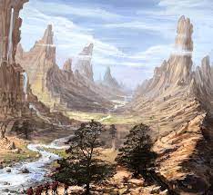 Desert Journey By Loopywanderer On Deviantart Fantasy Art Landscapes Fantasy Landscape Fantasy Setting