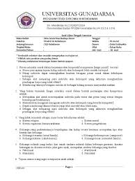 Fisika nondik 2013 jurusan fisika fakultas matematika dan ilmu pengetahuan alam universitas negeri medan 2015. Soal Uts Isbd Semester 1 Ilmu Link