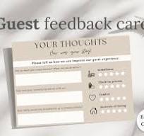 Airbnb Comment Card | Feedback Form Guest | Airbnb Feedback Card |  Suggestions Card | VRBO Guest Feedback Card | Printable Comment Card