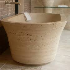Furnish your bathroom select bathroom vanities, cabinets, fixtures, and more and simply drag them into place. Oval Bathtub Cono Pietre Di Rapolano Pdr Srl Free Standing Travertine