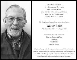 Traueranzeigen von Walter Reitz