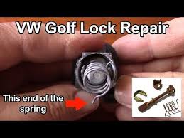 Remove the door handle 9. Volkswagen Golf Door Lock Cylinder Repair And Assembly Tutorial Youtube