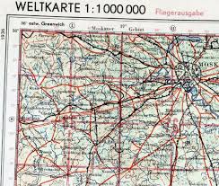 Part Of A German Aeronautical Chart At The Scale Of 1