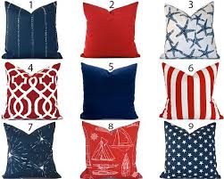 Ships free orders over $39. Outdoor Pillow Covers Decorative Home Decor Red White And Navy Etsy In 2021 Outdoor Pillow Covers Designer Throw Pillows Outdoor Pillows