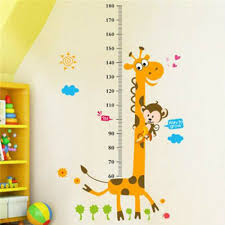 Us 0 73 18 Off High Quality 2019 Removable Height Chart Measure Wall Sticker Decal For Kids Baby Room Giraffe In Wall Stickers From Home Garden On