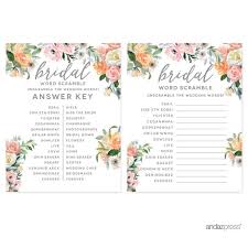 Remember to get those bonus letters for a better score. Peach Coral Floral Garden Party Wedding Word Scramble Bridal Shower Game Cards 20 Pack Walmart Com Walmart Com