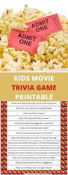 We can't even go without food for many reasons. Kids Movie Trivia Free Printable Moms Munchkins