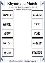 Grade 2 rhyming words worksheets. Rhyming Words Worksheets