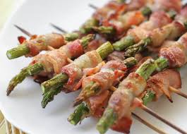 Break off the fibrous ends of your asparagus by holding the base end and snapping it. Grilled Bacon Wrapped Asparagus Safari Skewers Lil Luna