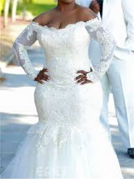 Ericdress Mermaid Plus Size Wedding Dress With Long Sleeves
