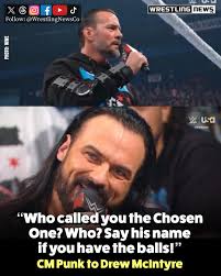 CM Punk dared Drew McIntyre to say Vince McMahon's name. #wwe #wweraw  #cmpunk #drewmcintyre #vincemcmahon