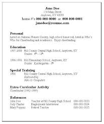 example of great high school resume