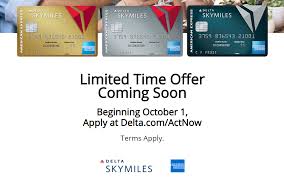 Earn 70,000 bonus miles after spending $2,000 in purchases on your new card in your first 3 months. Increased American Express Delta Offers Now Live Ends October 30th Doctor Of Credit