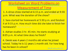 The minutes entered must be a positive number between 1 and 59 or zero (0). Worksheet On Word Problems On Measurement Of Time Time Measurement