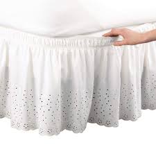 Maybe you would like to learn more about one of these? King Eyelet Flower Stretch Dust Ruffle Feyart Wrap Around Bed Skirt Solid White 15 Inch Drop Bedding Linen Home Cristap Pl