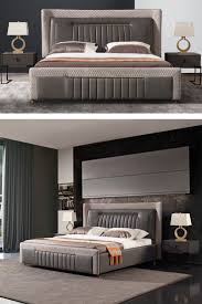luxury brown design upholstered bed frame bed headboard design bed furniture design bedroom bed design