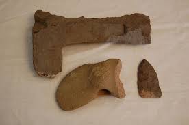 Native american stone tools are the most well known because they are the types of tools that have survived through the years. Native American Arrowhead Identification Early Native American Stone Relics Hand Tools With Arr Native American Tools Native American Artifacts Ancient Tools