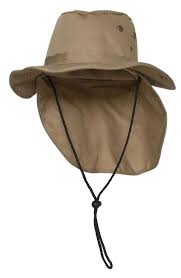 Top Headwear Safari Explorer Bucket Hat With Flap Neck Cover Khaki Hats Headwear Bucket Hat